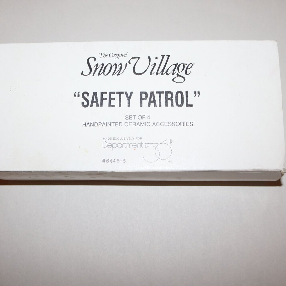 Department 56 Snow Village Safety Patrol set of 4 figures ceramic and porcelain